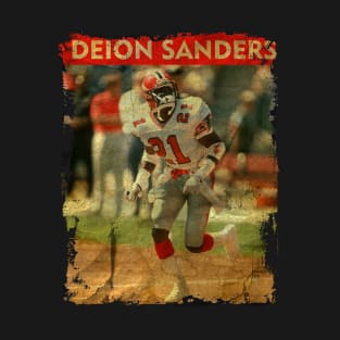 TEXTURE ART- Deion Sanders - RETRO STYLE T-Shirt