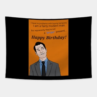 Jimmy Carr Joke Birthday Card Tapestry