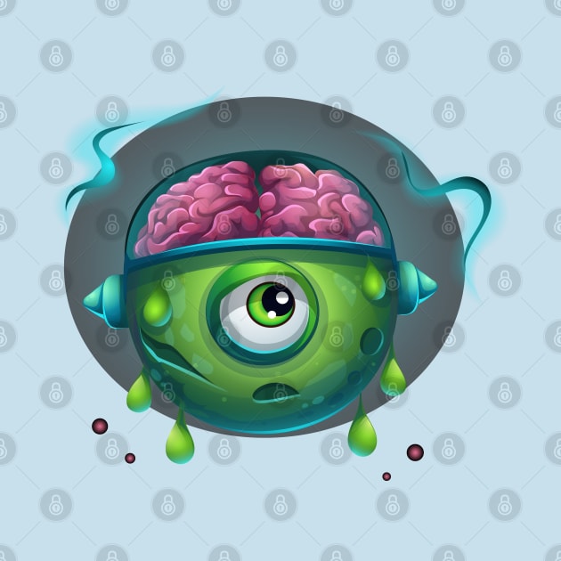 alien eye green brain by Mako Design 