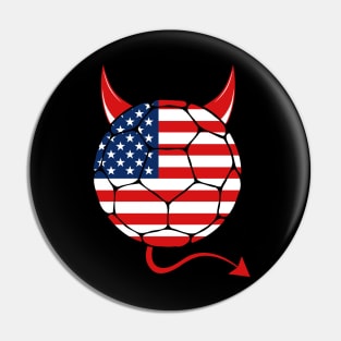 Usa Halloween Soccer Pin