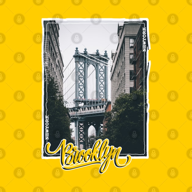 Brooklyn bridge / Typography (Cursive) by Yurko_shop