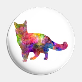 somali cat in watercolor Pin