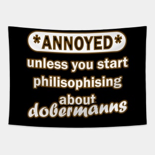 Doberman Mama Dog Design Vintage Saying Tapestry