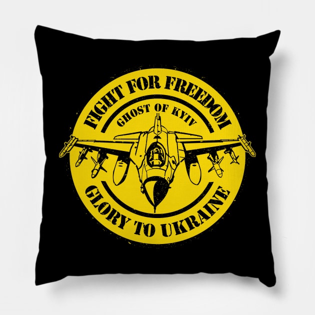 Ghost of Kyiv Pillow by Durro