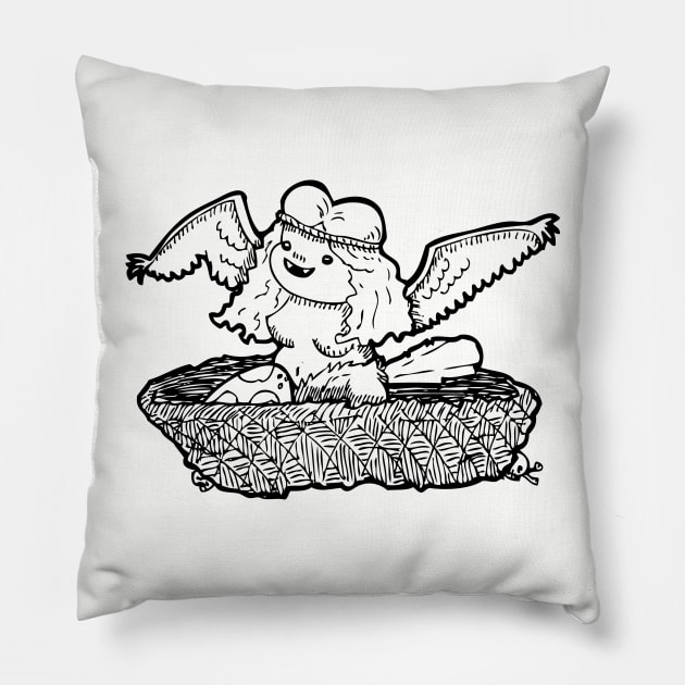 The Harpies Nest Pillow by UntidyVenus