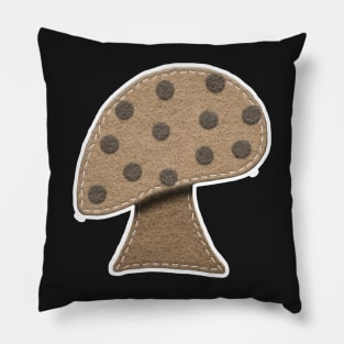 Brown Dotted Mushroom | Felt Look | Cherie's Art(c)2020 Pillow