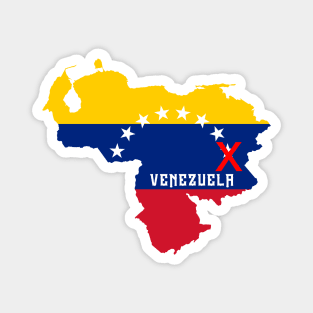 Venezuela flag & map Magnet