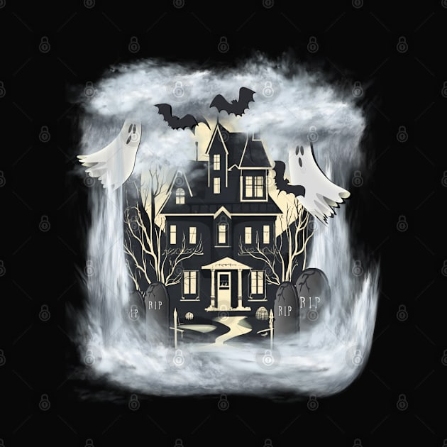 Halloween Spooky Haunted House by tamdevo1