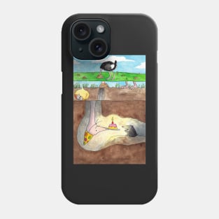 Ostrich and Mole Happy Birthday Phone Case