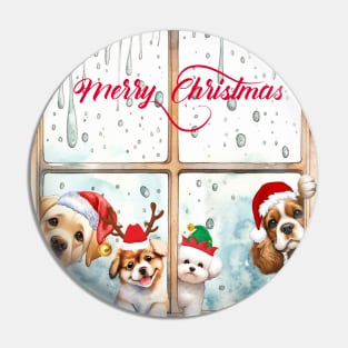 Merry Christmas from Cute furry friends Pin