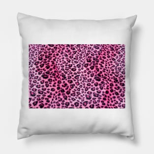 Black and Pink Leopard Spots Pattern Pillow