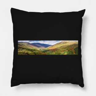 Panorama of Glen Roy in the Highlands of Scotland Pillow