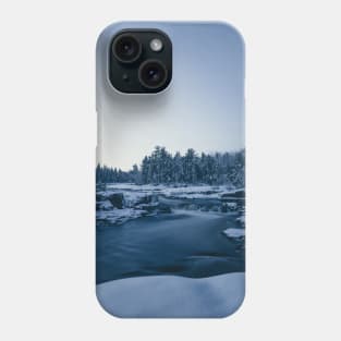 Winter Pabineau Falls River, New Brunswick Canada V1 Phone Case