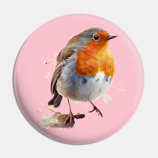 Robin Bird watercolor 4.0 Pin