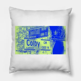 Foothill Boulevard & Colby Circle, Claremont, California by Mistah Wilson Pillow