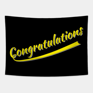 Congratulations typographic design Tapestry