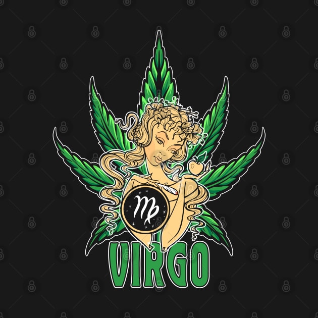 Virgo Weed Shirt, Zodiac Cannabis, Virgo Marijuana Shirt, Virgo Gift, Virgo Zodiac tee, zodiac birthday gift by Moon Phase Design