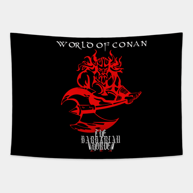 The Barbarian Horde Tapestry by World Of Conan