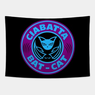 Ciabatta Bat-Cat Needs Coffee Tapestry