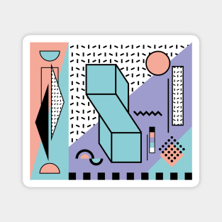 Memphis Pattern 80 / 80s Retro Magnet