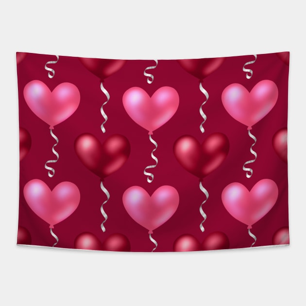 Heart Balloons Tapestry by purplegorilladesign23@gmail.com