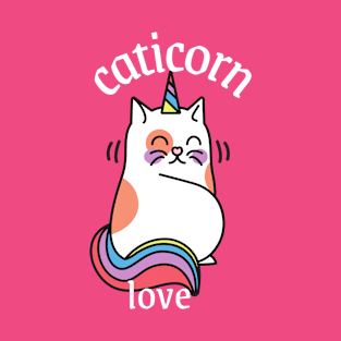 Cute Unicorn Cat Rainbow T-Shirt for unicorn lover kids and cat moms T-Shirt