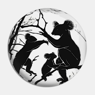 Koalas Shadow Silhouette Anime Style Collection No. 49 Pin