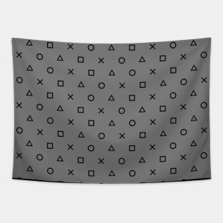 Play with Playstation Pattern (gray) Tapestry