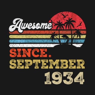 Awesome Since September 1934 Limited Edition, 89th Birthday Gift 89 years of Being Awesome T-Shirt