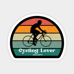 Retro Cyclist's Journey Tee - Ride with Passion Magnet