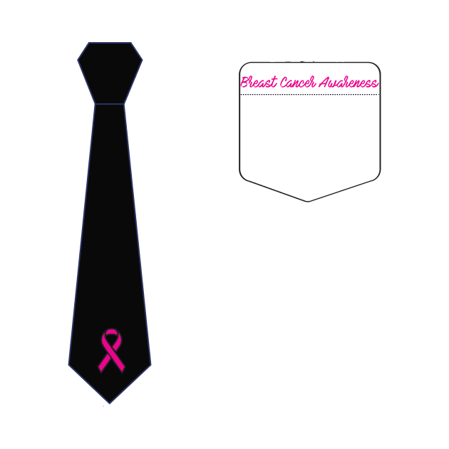 Pink Ribbon Tie Breast Cancer Awareness by macshoptee