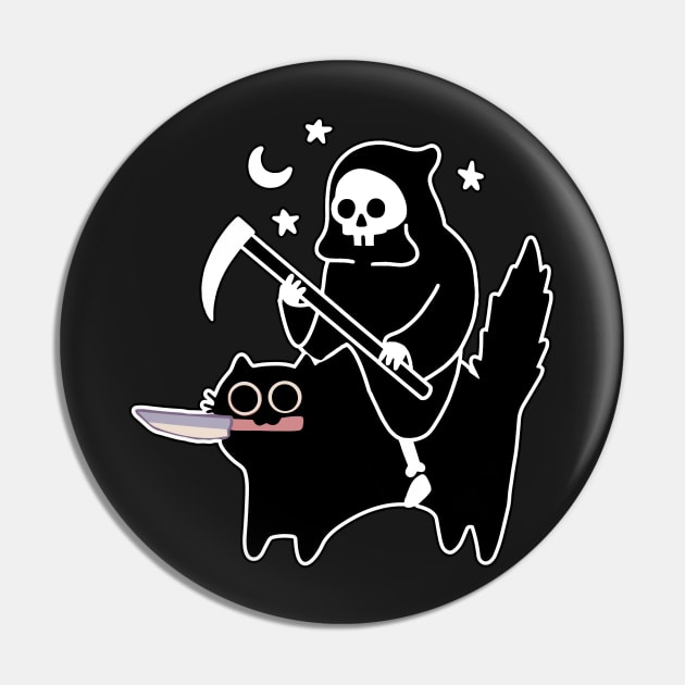 Halloween Kitty Cat With Friends, Retro Black Cat Halloween Costume Pin by masterpiecesai