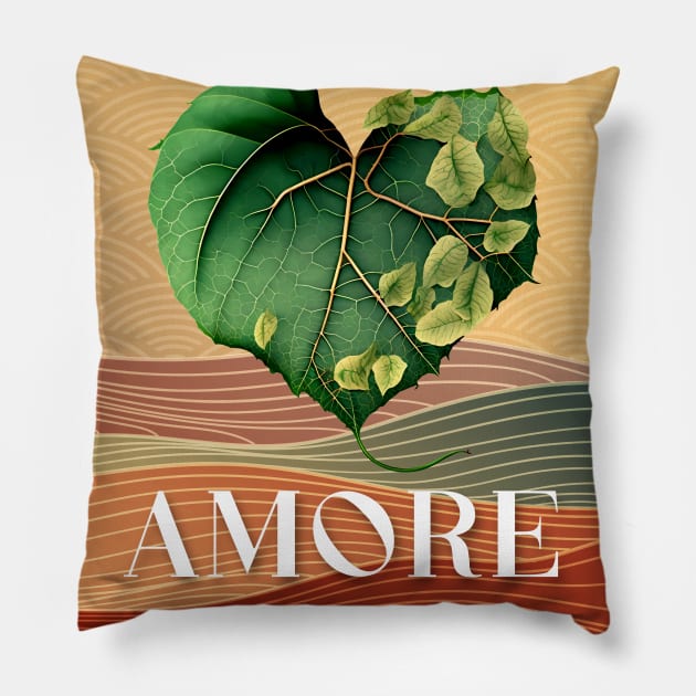 Love Nature No. 5: Valentine's Day Amore Pillow by Puff Sumo