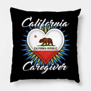 California Caregiver (white font) Pillow