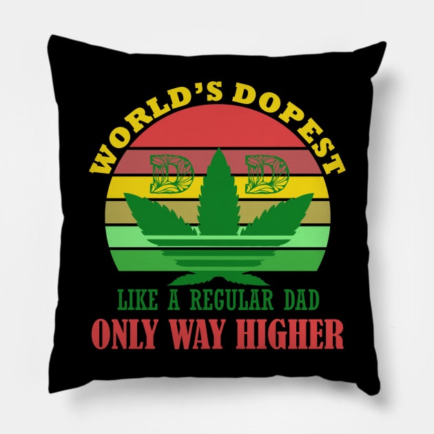 world's dopest dad retro Pillow by RedLineStore