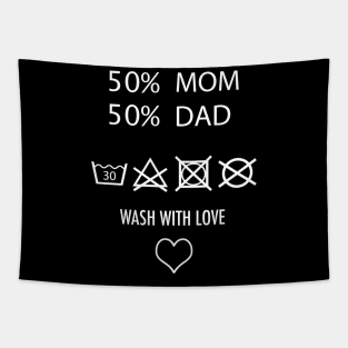 Baby - 50% Mom and 50% Dad = Love - Cute Pregnancy kids Gift Tapestry