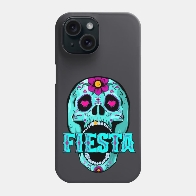 Sugar Skull Fiesta Phone Case by KShinabery