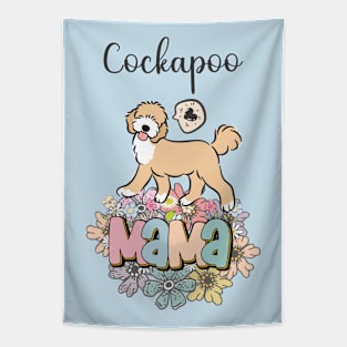 White and Apricot Cream Golden Cockapoo Mama 2 Tapestry