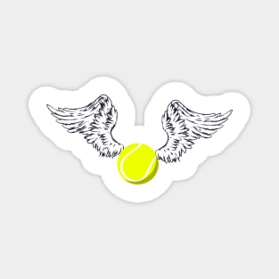 Flying Tennis Ball for Funny Design forTennis Lovers Magnet