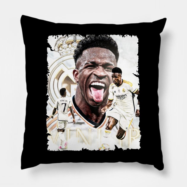 VINICIUS JUNIOR MERCH VTG Pillow by Melesz.Ink Tattoo