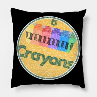 Crayons Circle Design Pillow