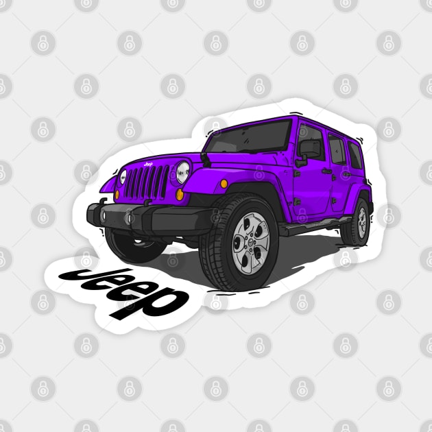 Jeep Wrangler - Purple Magnet by 4x4 Sketch