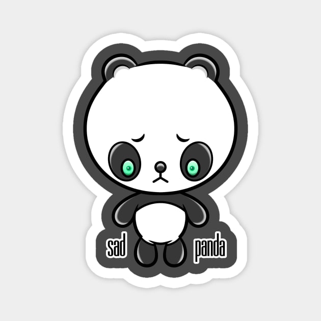 Sad Panda Magnet by RD Doodles