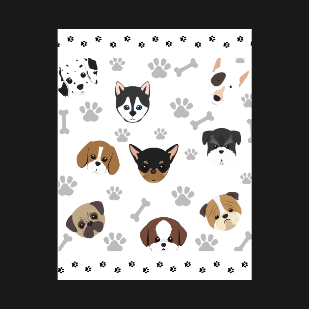 Cute Puppy Dog Pattern Design - Perfect Gift for Dog Lovers by ViralAlpha