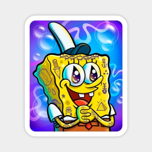 Spongebob Tattooed Squarepants Magnet