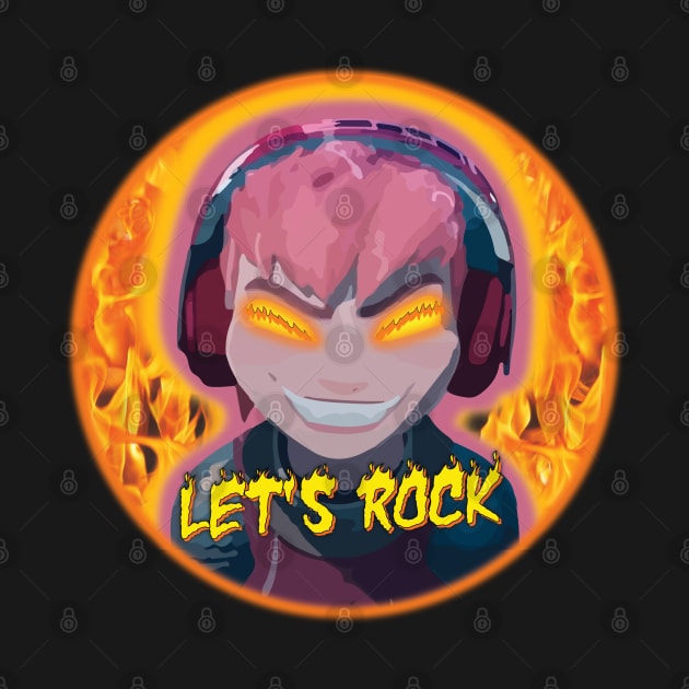 Nimona Fantasy Art, Let's Rock by AqlShop