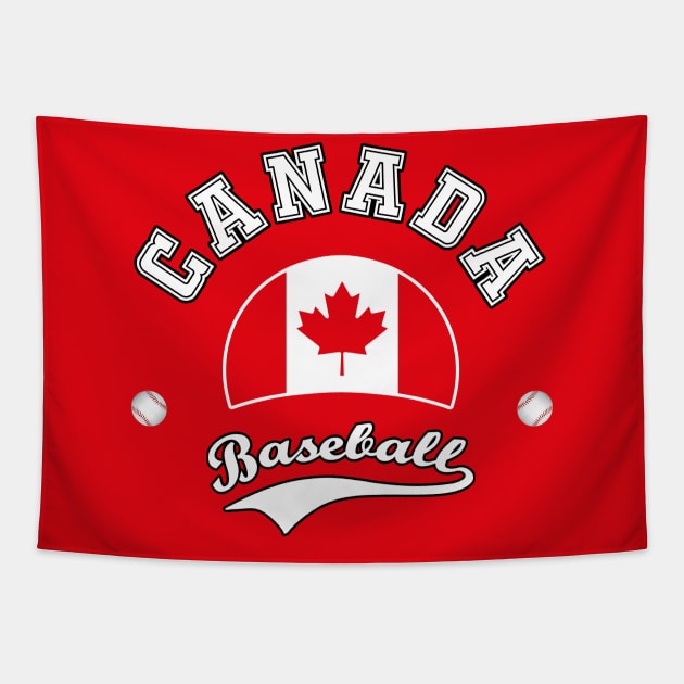 Canada Baseball Team Tapestry by CulturedVisuals