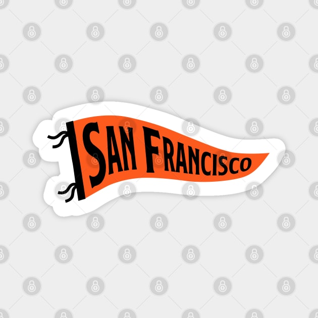 San Francisco Pennant - Black Magnet by KFig21