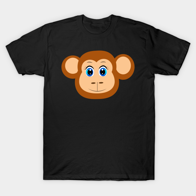 Cute Monkey Animal Face Monkey Face Funny T Shirt Teepublic