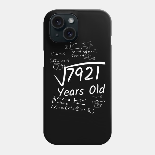 89th Birthday Math 7921 Years Old Square Root Phone Case by Imaginariux